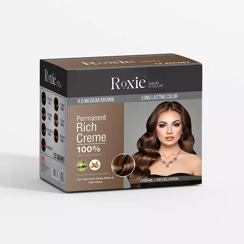 Roxie hair color box medium brown